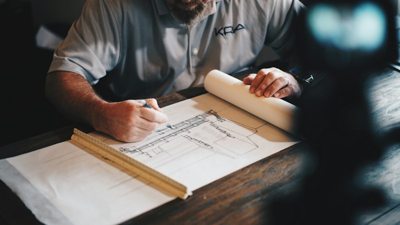 Building construction blueprints